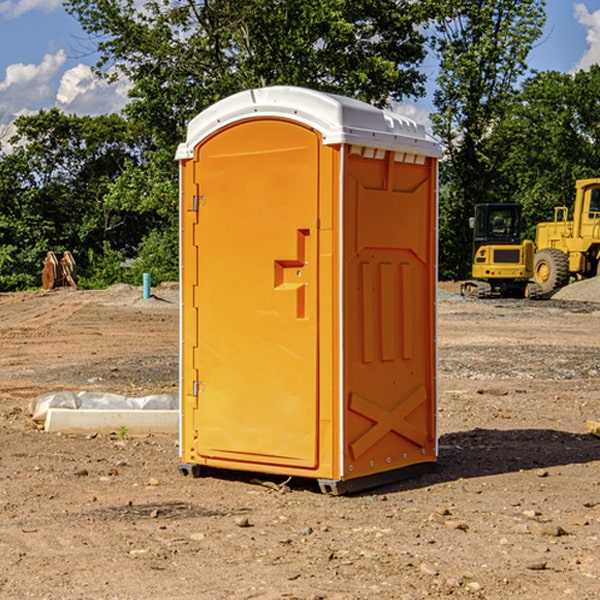 how often are the portable restrooms cleaned and serviced during a rental period in Riverdale Nebraska